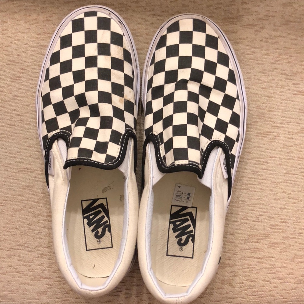 Slip on checkered vans